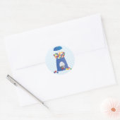 Blue Gumball-machine Ronde Sticker (Envelop)