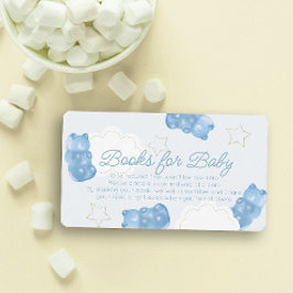 Blue Gummy Beer Baby shower Boek Aanvraag Informatiekaartje