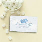Blue Gummy Beer Baby shower Luier Raffle Ticket Informatiekaartje