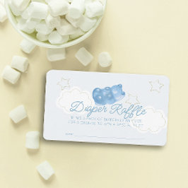 Blue Gummy Beer Baby shower Luier Raffle Ticket Informatiekaartje