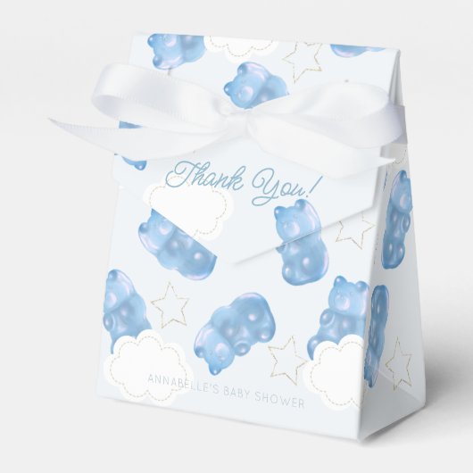 Blue Gummy Beer Boy Baby shower Bedankdoosjes (Voorkant Zijde)