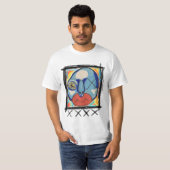 Blue Guy gemengde media T-shirt (Voorkant volledig)