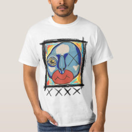 Blue Guy gemengde media T-shirt