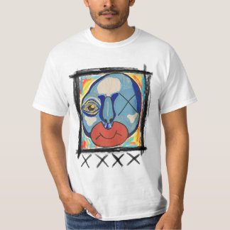 Blue Guy gemengde media T-shirt