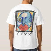 Blue Guy gemengde media T-shirt (Achterkant)