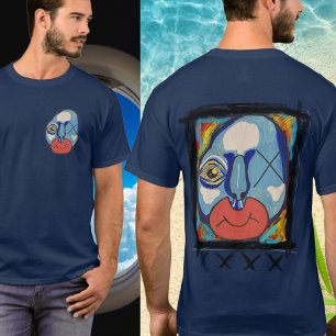 Blue Guy gemengde media T-shirt