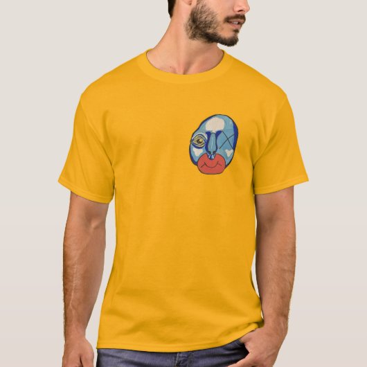 Blue Guy gemengde media T-shirt (Voorkant)