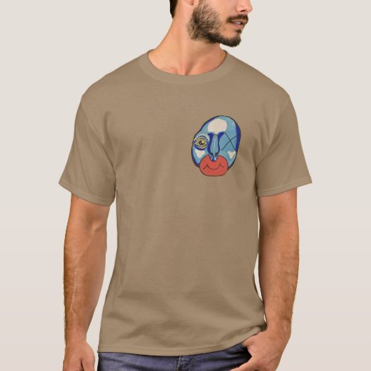 Blue Guy gemengde media T-shirt (Voorkant)