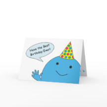 Blue Guy Met Feest Pet Happy Birthday