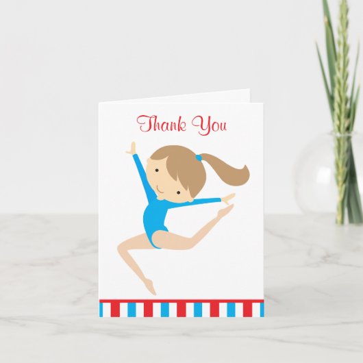 Blue Gymnast Bedankt voor je briefkaart (Voorkant)