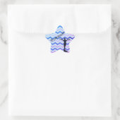 Blue Gymnast Chevron Gymnastics Stickers (Tas)