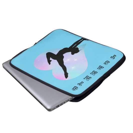 Blue Gymnast-laptophoes voor meisjes Hoesje laptop Laptop Sleeve (Voorkant onderkant)