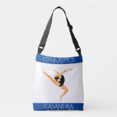 Blue Gymnastics tas! Persoonlijke naam. Crossbody Tas (Voorkant)