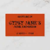 Blue Gypsies Eye Visitekaartje (Achterkant)