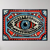 Blue Gypsy Eye Poster (Voorkant)