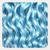 Blue Hair Background Square Sticker (Voorkant)