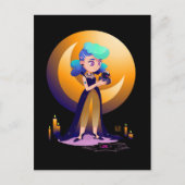 Blue Hair Girl en Gothic Duck Briefkaart (Voorkant)