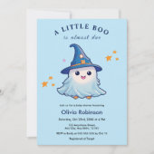 Blue Halloween A Little Boo Baby shower Kaart (Voorkant)