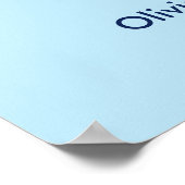 Blue Halloween A Little Boo Baby shower Welkom Poster (Hoek)