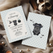 Blue Halloween Baby brouwt Baby shower Kaart