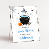 Blue Halloween Baby is het brouwen van een envelop Poster