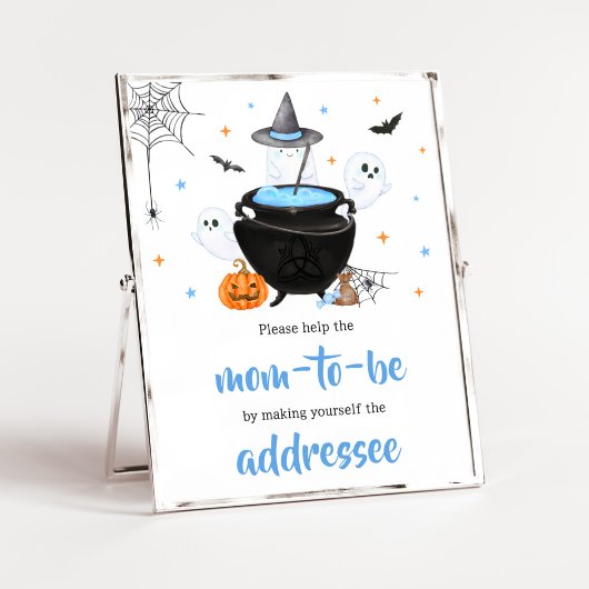 Blue Halloween Baby is het brouwen van een envelop Poster