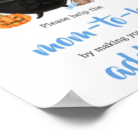 Blue Halloween Baby is het brouwen van een envelop Poster (Hoek)