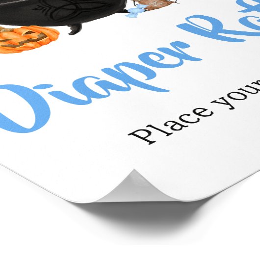 Blue Halloween Baby is het brouwen van luier Raffl Poster (Hoek)
