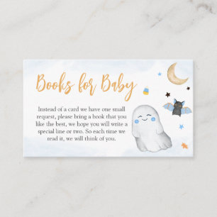 Blue Halloween Baby shower Boeken voor Baby Informatiekaartje