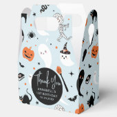 Blue Halloween Birthday Party Bedankdoosjes (Geopend)