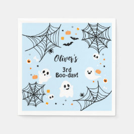 Blue Halloween Cute Ghost Boo-Day Party Servet