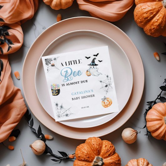 Blue Halloween Ghost Baby shower Servet