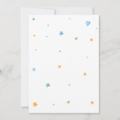 Blue Halloween Ghost Little Boo Baby shower Kaart (Achterkant)