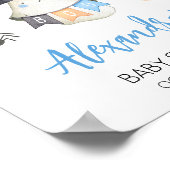 Blue Halloween Ghost Little Boo Welkom Poster (Hoek)