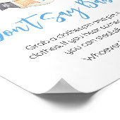 Blue Halloween Ghost Little Boo Zeg geen Baby Poster (Hoek)