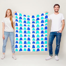 Blue Halloween Ghosts Fleece Deken