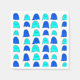 Blue Halloween Ghosts Servet
