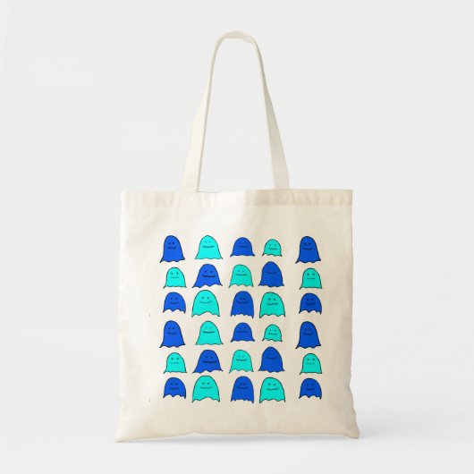 Blue Halloween Ghosts Tote Bag (Voorkant)