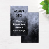 Blue Halloween Haunted Sky Party Ticket Sjabloon Visitekaartjes (Bureau)