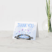 Blue Halloween Het is een Boy Baby shower Bedankkaart (Voorkant)