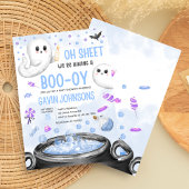 Blue Halloween Het is een Boy Baby shower Kaart