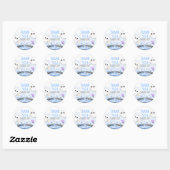 Blue Halloween Het is een Boy Baby shower Ronde Sticker (Vel)