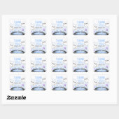 Blue Halloween Het is een Boy Baby shower Vierkante Sticker (Vel)