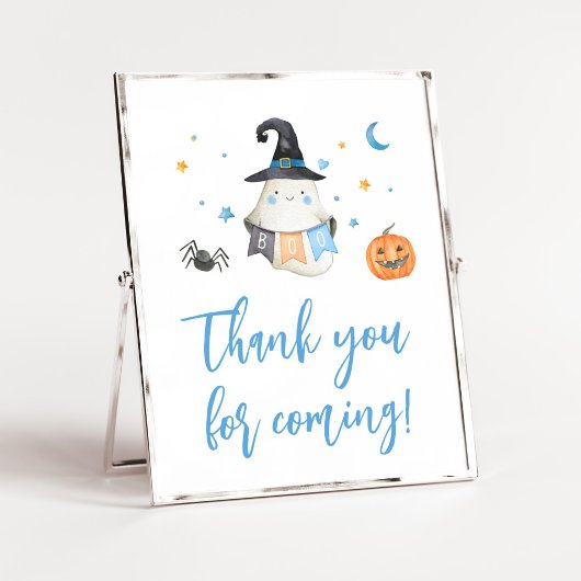 Blue Halloween Little Book Bedankt voor je komst Poster