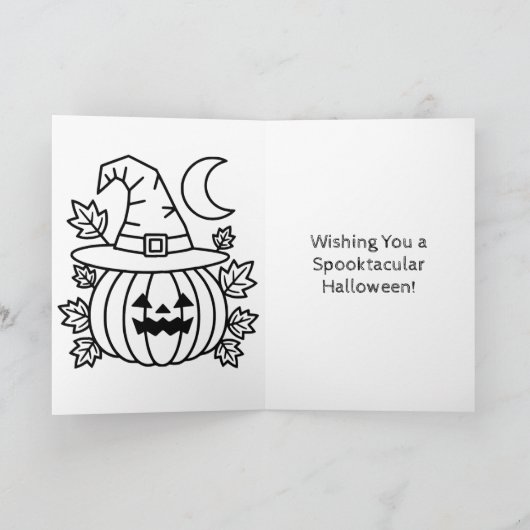 Blue Halloween Pumpkin Jack-o-lantern Kaart (Binnen)