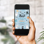 Blue Halloween Verjaardag Spootacular Party Kaart