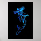 Blue Hammerhead Shark Poster (Voorkant)
