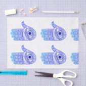 Blue Hamsa Hand / Evil Eye Defence / Hand of Mary Tissuepapier (Craft)