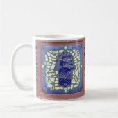 Blue Hamsa Mosaic Yellow en Green Koffiemok (Links)