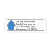  Blue Hamsa Return Address Labels (Voorkant)